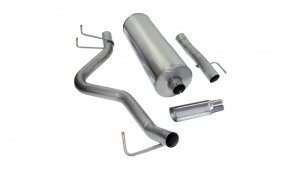 Dodge Ram 1500 Performance Exhaust - CORSA Performance - Cat-Back, Single Side Exit, Slash Cut Tip - Polished - `06-`07